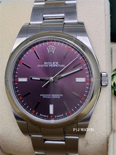 rolex datejust red grape|rolex oyster color variations.